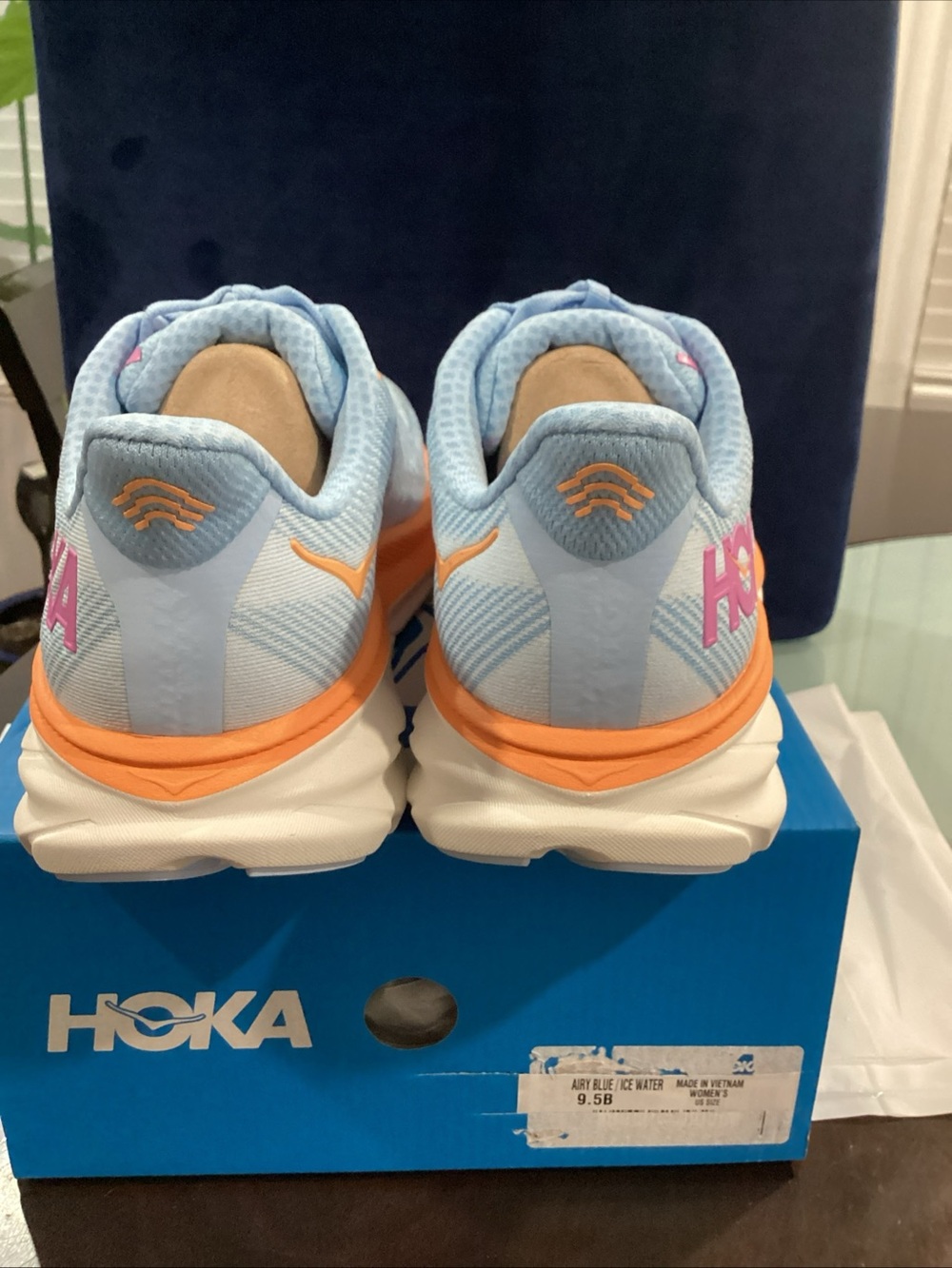 HOKA Clifton 9 Airy Blue Ice Water Women’s Running Shoes NWB Sizes 8.5B & 9.5B - Picture 5 of 8